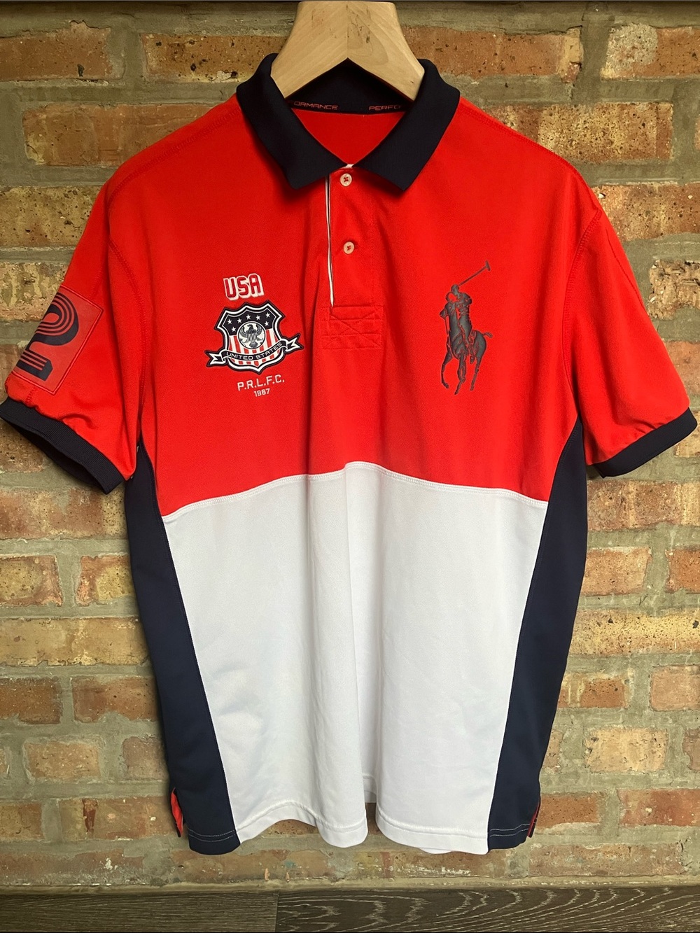 Polo by Ralph Lauren Red, White & Navy Polo Shirt